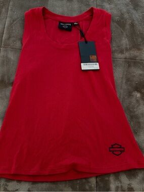 Harley-Davidson Women's Bright Red Scoop Neck Tank